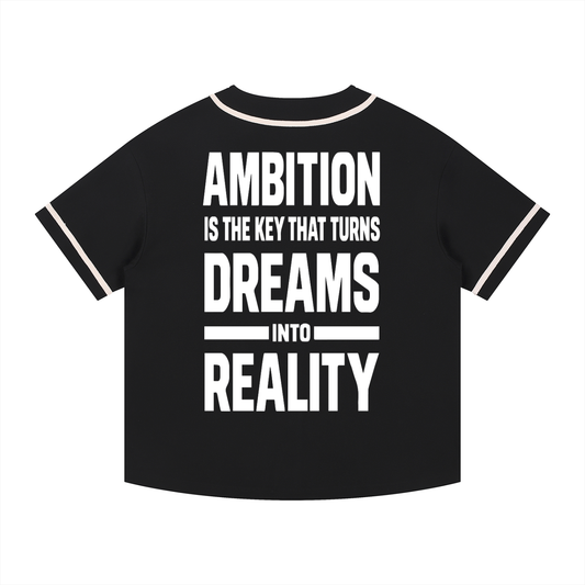 Ambitious Dreams "Dreams Into Reality" Contrast Piped Button-Up Jersey