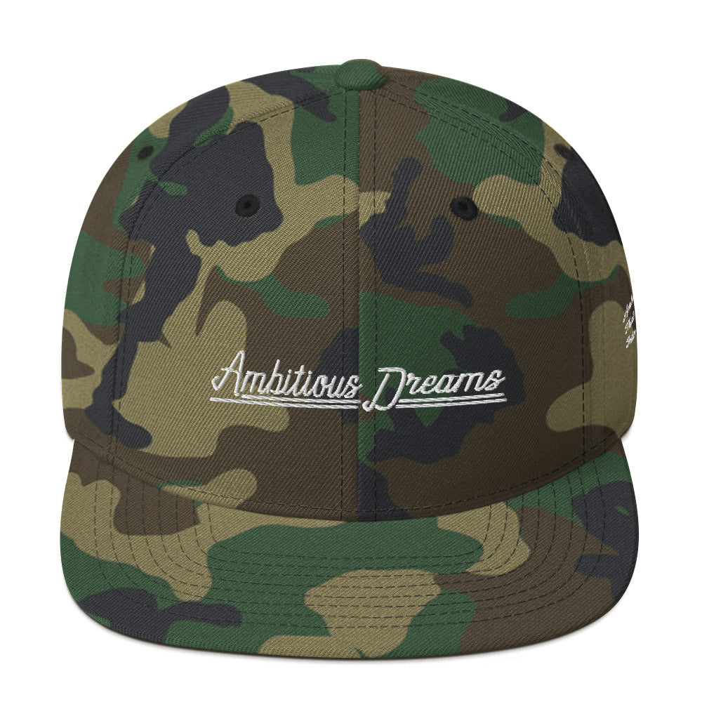 AMBITIOUS DREAMS "DREAMERS FLY ALONE" SNAPBACK CAP (WHITE)