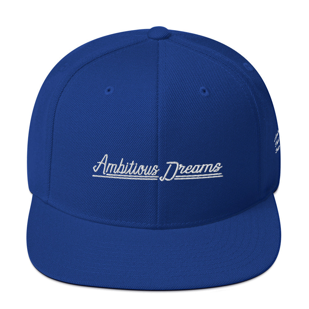 AMBITIOUS DREAMS "DREAMERS FLY ALONE" SNAPBACK CAP (WHITE)