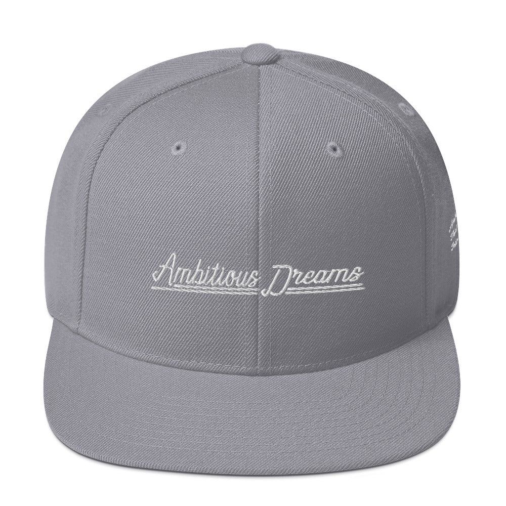 AMBITIOUS DREAMS "DREAMERS FLY ALONE" SNAPBACK CAP (WHITE)