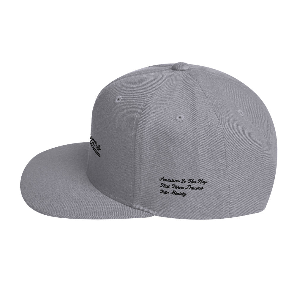 AMBITIOUS DREAMS "DREAMERS FLY ALONE" SNAPBACK CAP (BLACK)