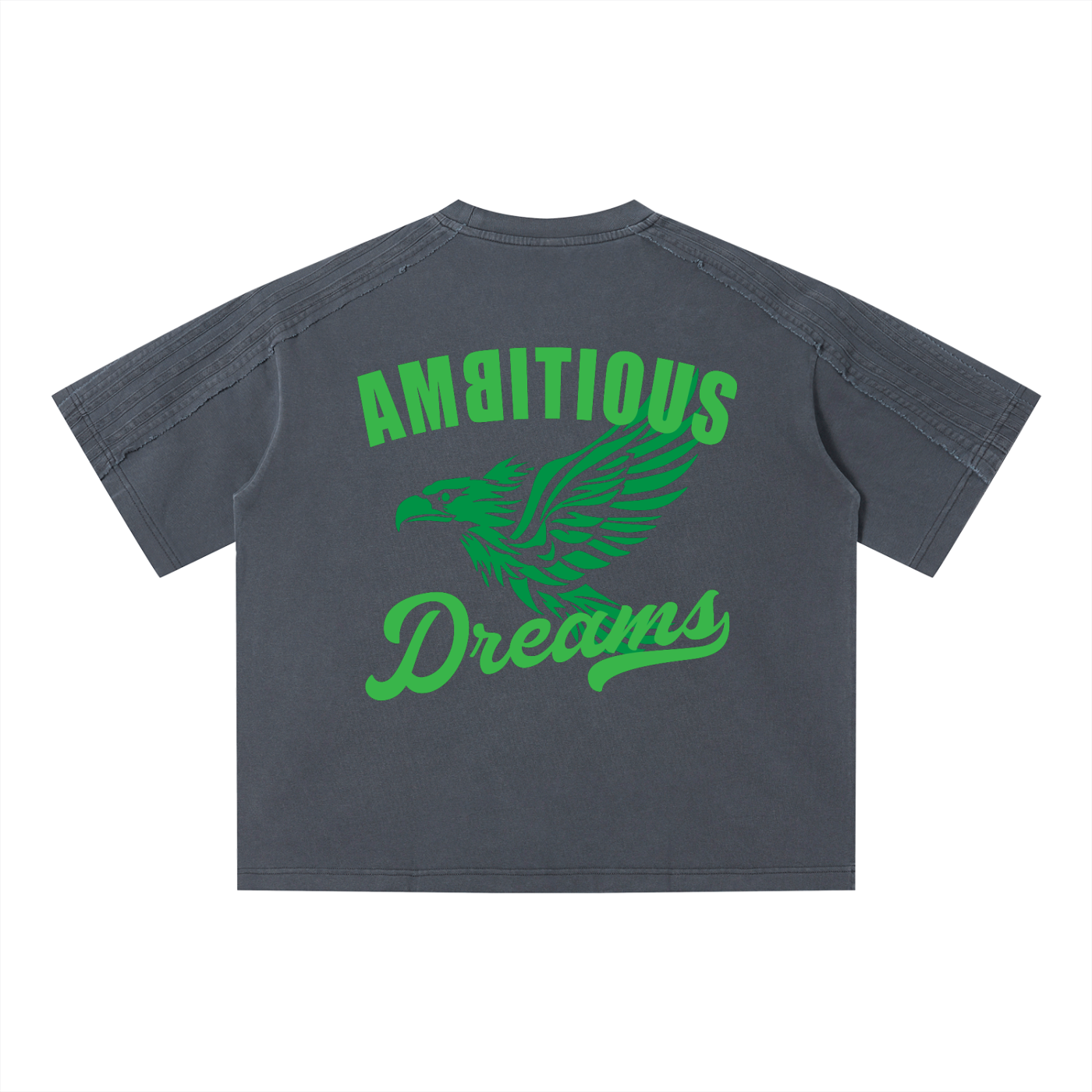 Ambitious Dreams Unisex Vintage Wash Boxy T-Shirt (Lime/Green)