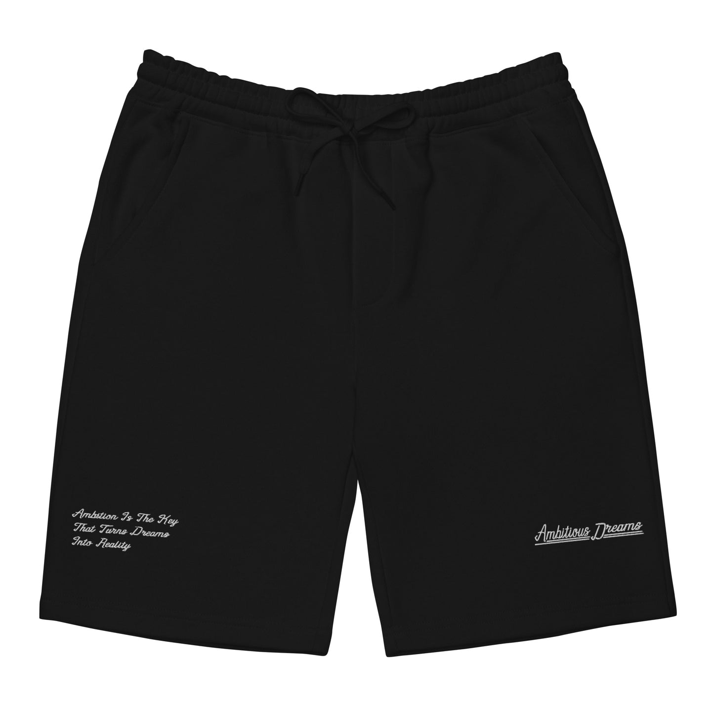 AMBITIOUS DREAMS "DREAMERS FLY ALONE" UNISEX SHORTS (WHITE)