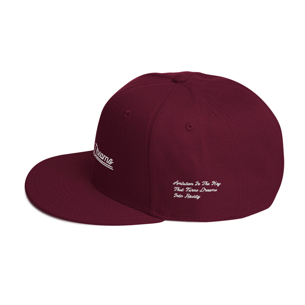 AMBITIOUS DREAMS "DREAMERS FLY ALONE" SNAPBACK (WHITE)