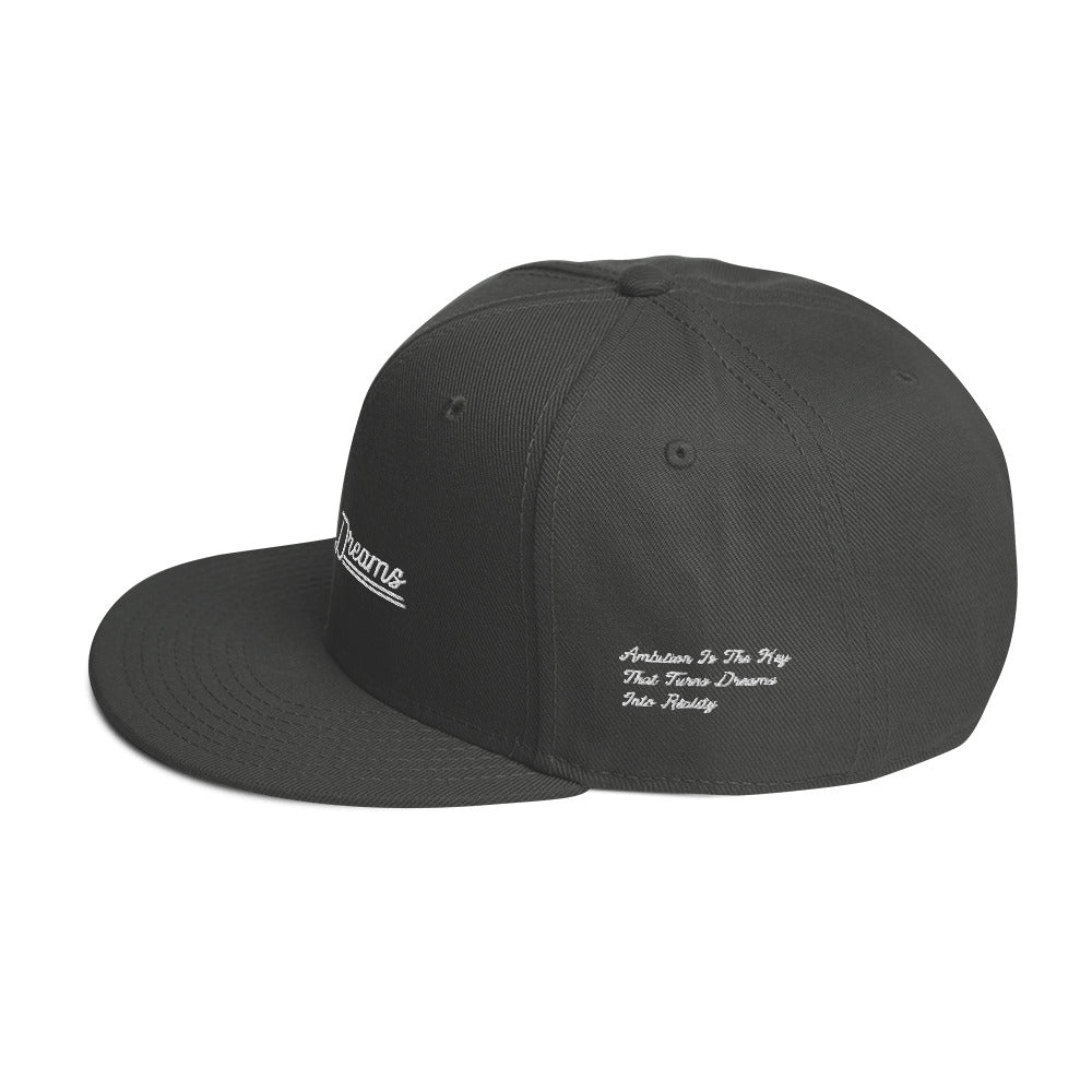 AMBITIOUS DREAMS "DREAMERS FLY ALONE" SNAPBACK (WHITE)
