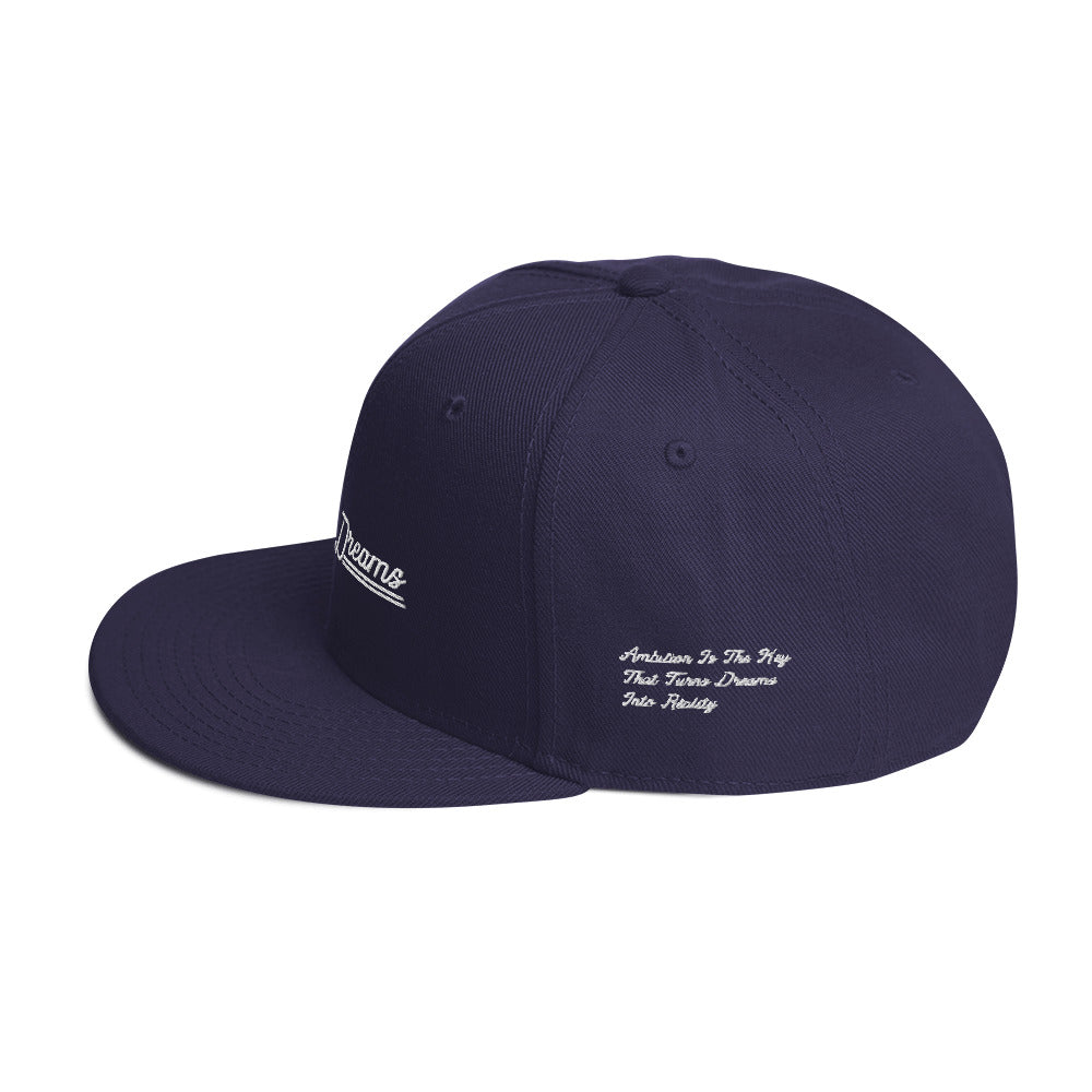 AMBITIOUS DREAMS "DREAMERS FLY ALONE" SNAPBACK (WHITE)