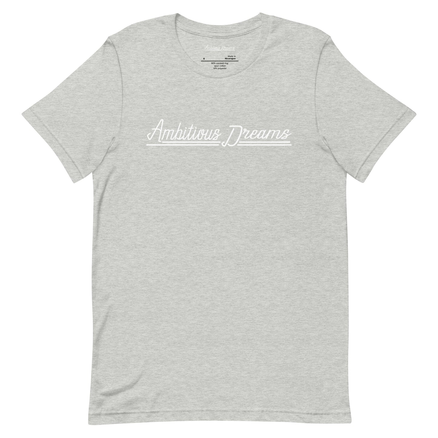 AMBITIOUS DREAMS "DREAMERS FLY ALONE" UNISEX T-SHIRT (WHITE)