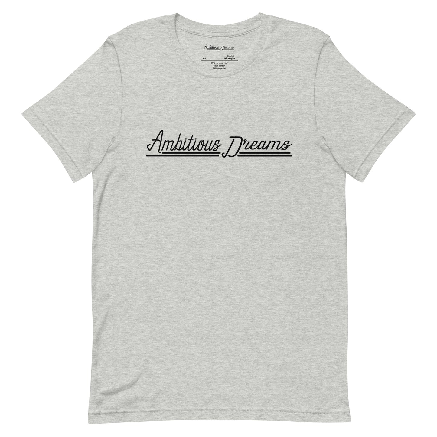 AMBITIOUS DREAMS "DREAMERS FLY ALONE" UNISEX T-SHIRT (BLACK)
