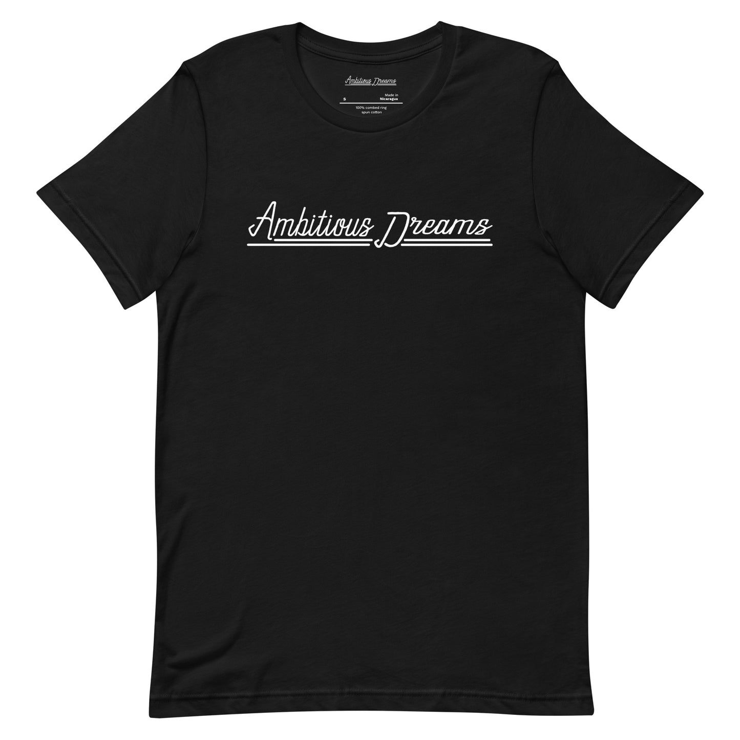 AMBITIOUS DREAMS "DREAMERS FLY ALONE" UNISEX T-SHIRT (WHITE)