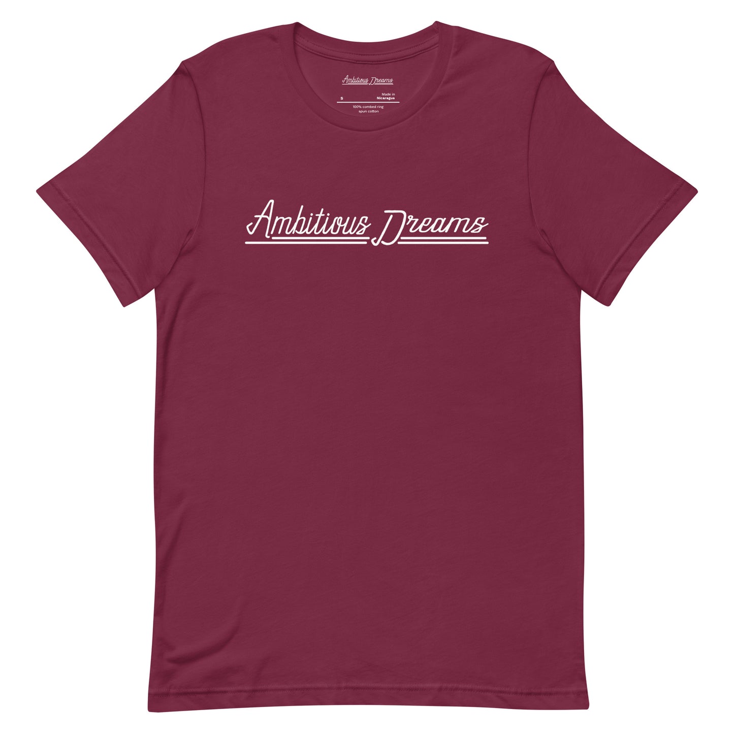 AMBITIOUS DREAMS "DREAMERS FLY ALONE" UNISEX T-SHIRT (WHITE)
