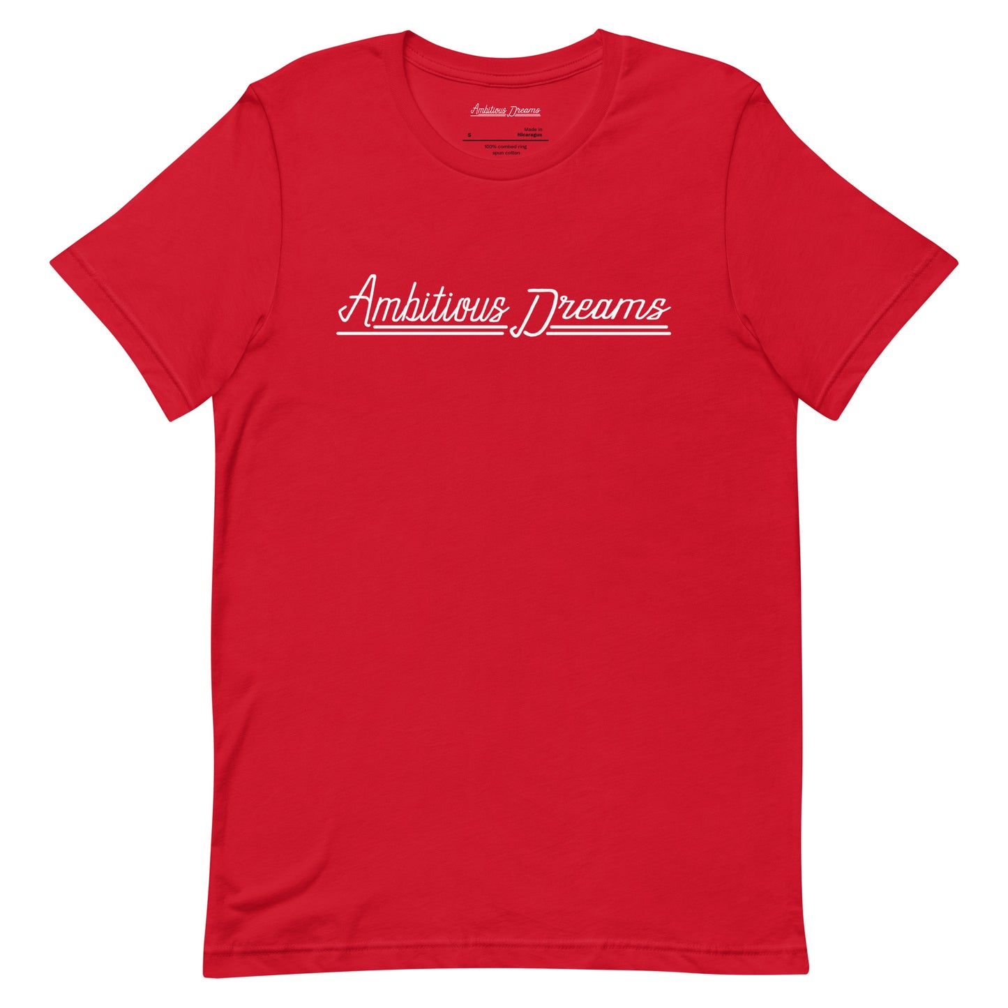 AMBITIOUS DREAMS "DREAMERS FLY ALONE" UNISEX T-SHIRT (WHITE)