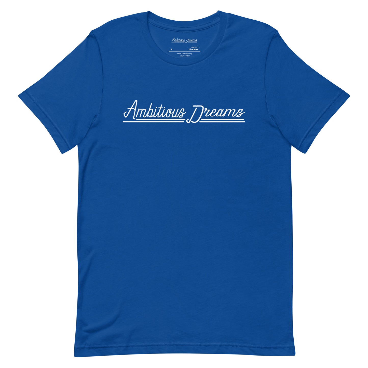 AMBITIOUS DREAMS "DREAMERS FLY ALONE" UNISEX T-SHIRT (WHITE)