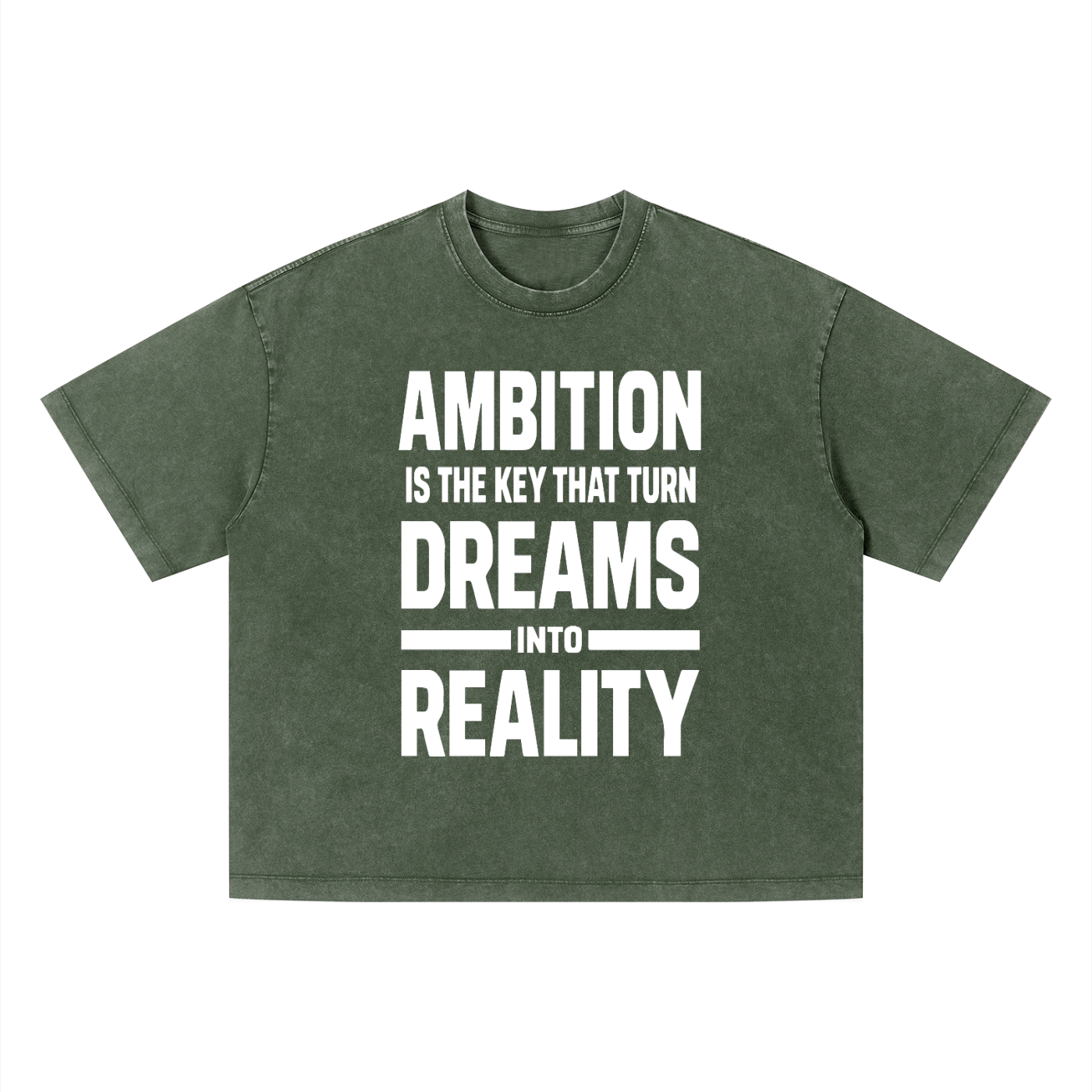 Ambitious Dreams " Dreams Into Reality " Unisex Vintage Wash Boxy T-Shirt