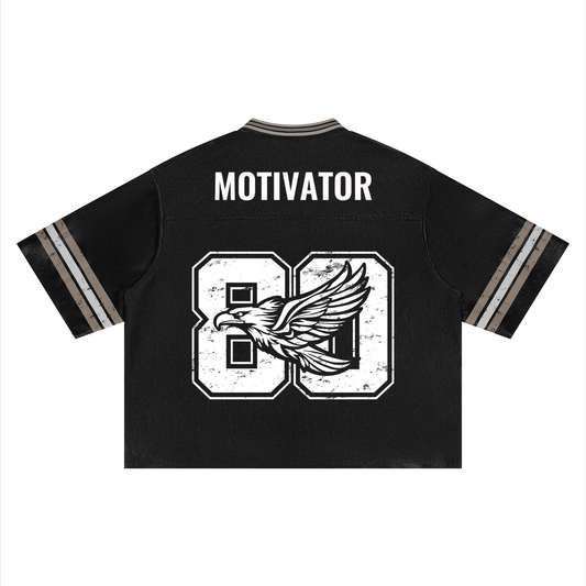 Ambitious Dreams " 80's Fly " Unisex Boxy Striped Football Jersey