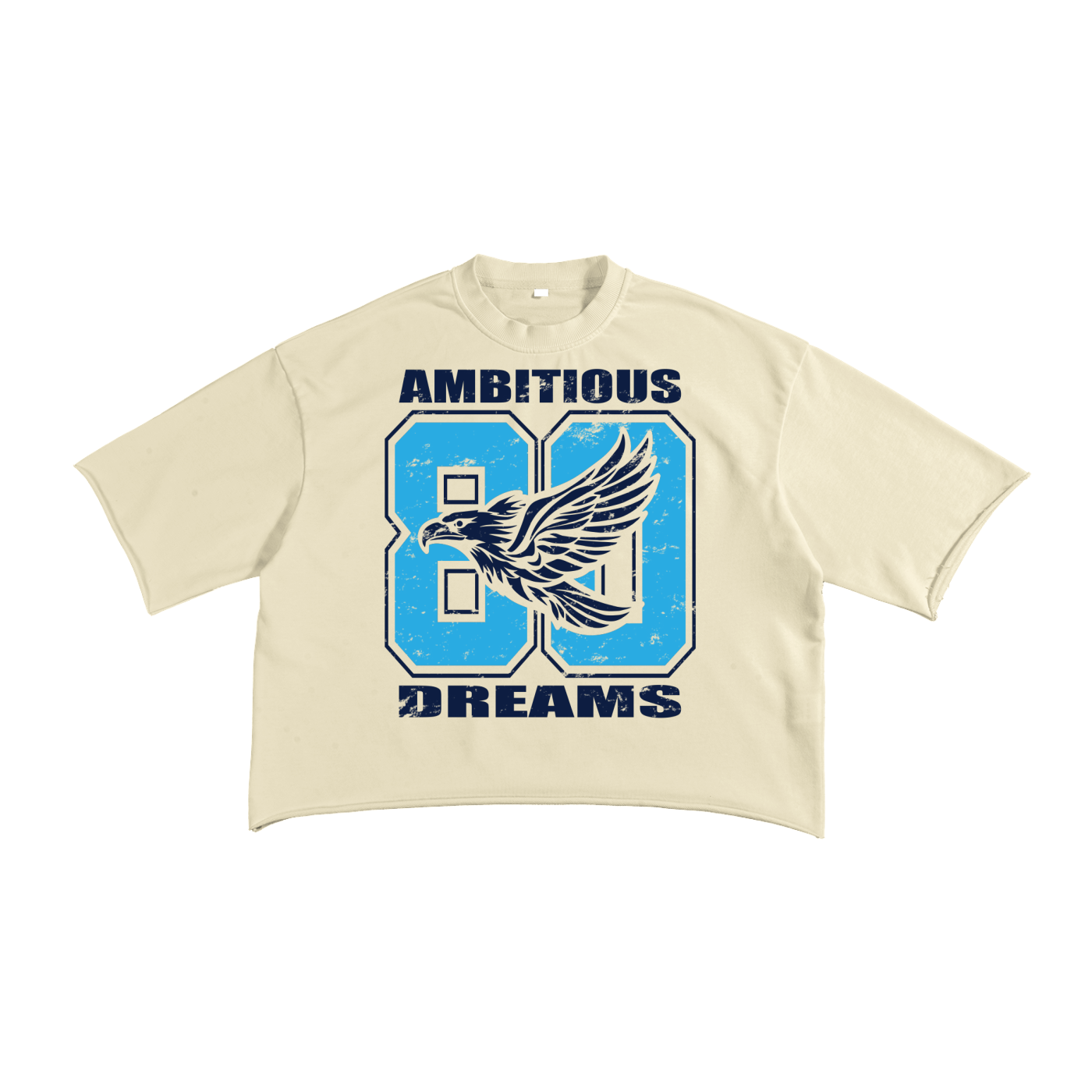 Ambitious Dreams "80's Fly" French Terry Raw Edge T-Shirt