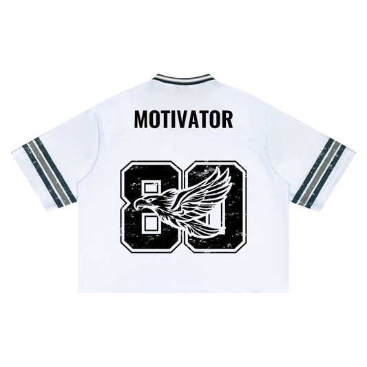 Ambitious Dreams " 80's Fly " Unisex Boxy Striped Football Jersey