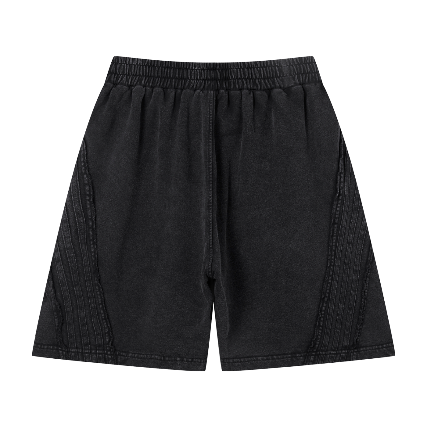 Ambitious Dreams Unisex Vintage Wash Raw Edge Shorts (Purple/Turqoise)
