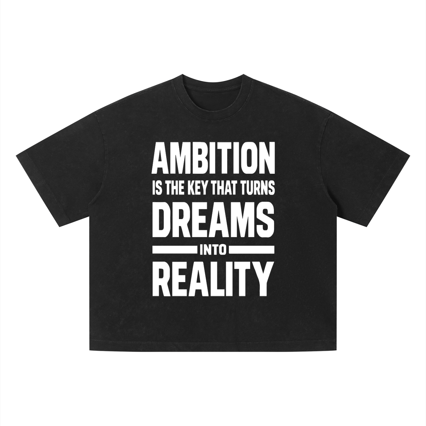 Ambitious Dreams " Dreams Into Reality " Unisex Vintage Wash Boxy T-Shirt