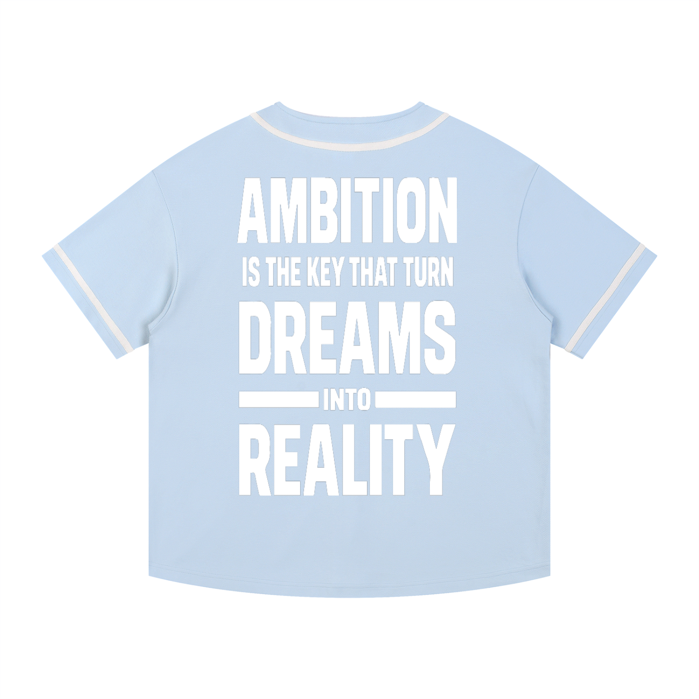 Ambitious Dreams "Dreams Into Reality" Contrast Piped Button-Up Jersey