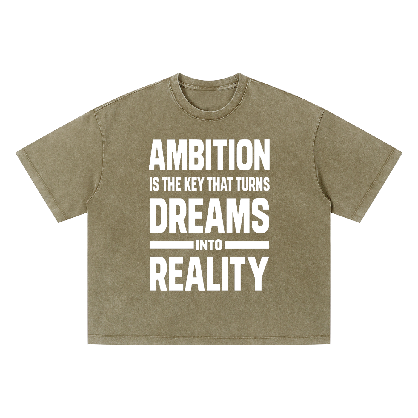 Ambitious Dreams " Dreams Into Reality " Unisex Vintage Wash Boxy T-Shirt