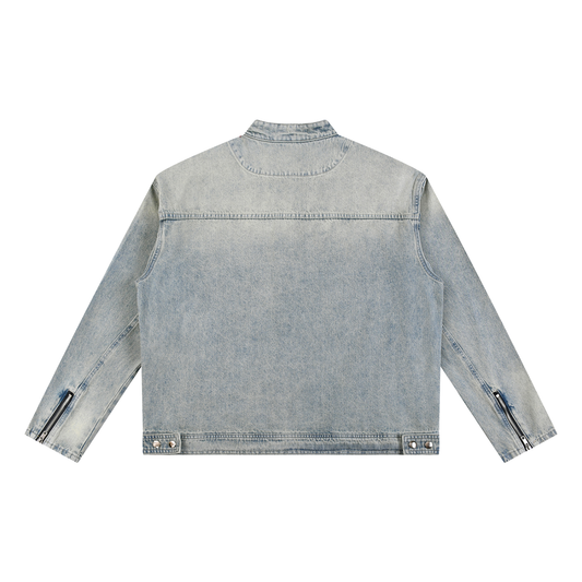 Ambitious Dreams Vintage Wash Zip Denim Jacket