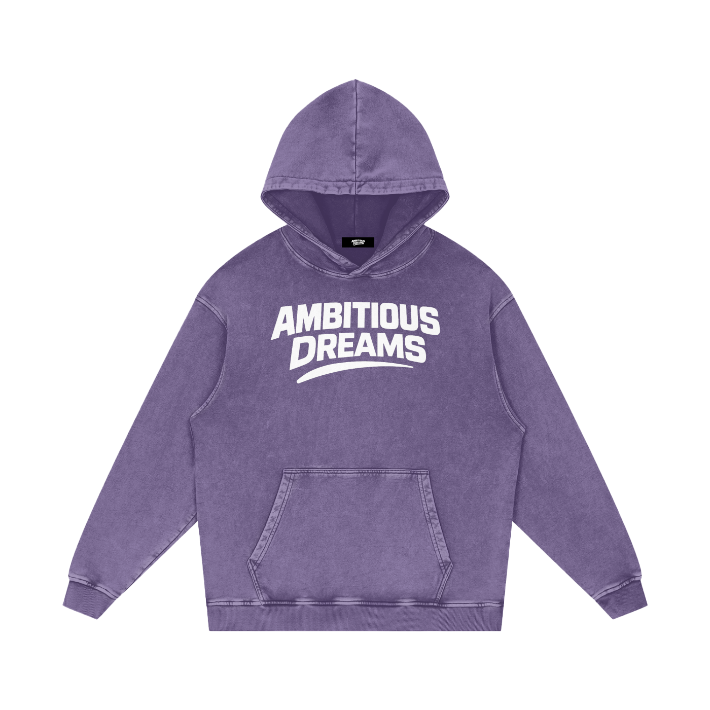 Ambitious Dreams " 80's Fly " Snow Washed Loose Cotton Hoodie