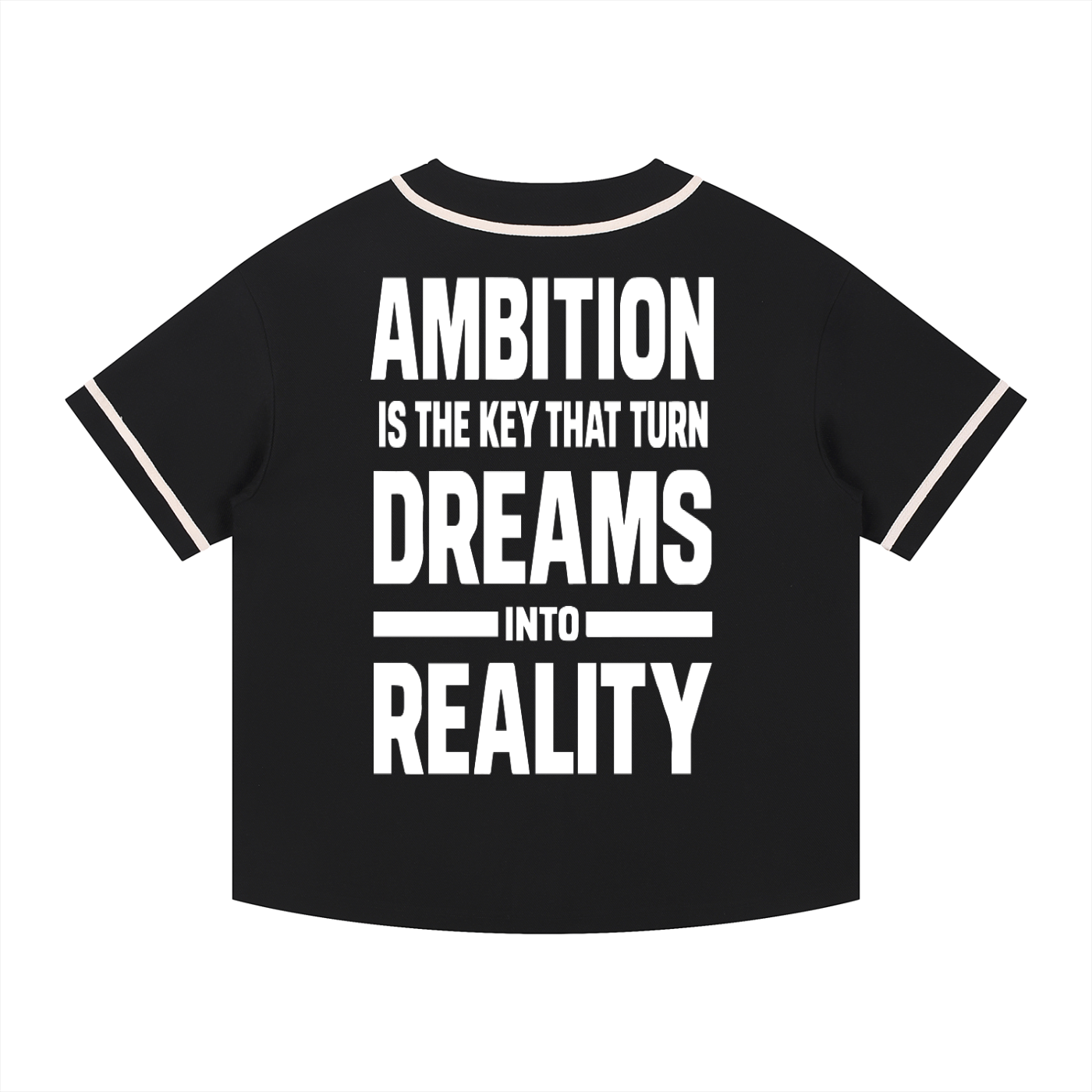 Ambitious Dreams "Dreams Into Reality" Contrast Piped Button-Up Jersey
