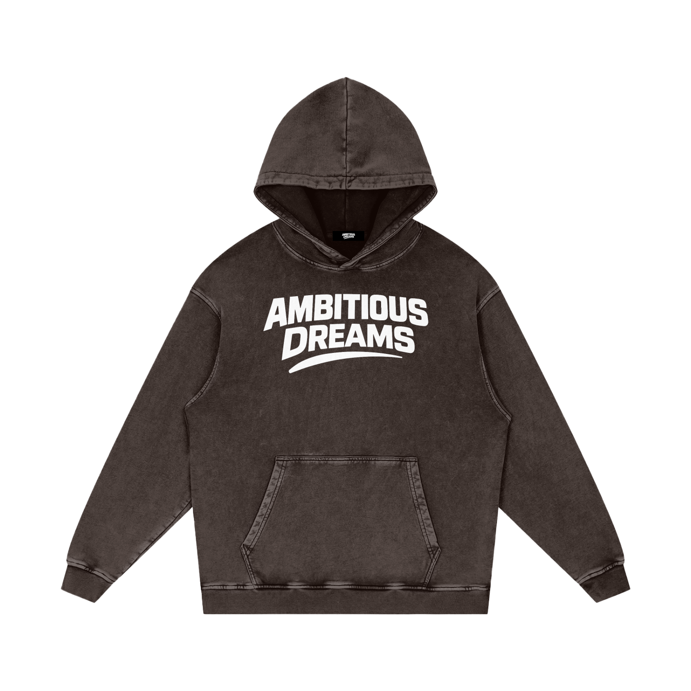 Ambitious Dreams " 80's Fly " Snow Washed Loose Cotton Hoodie