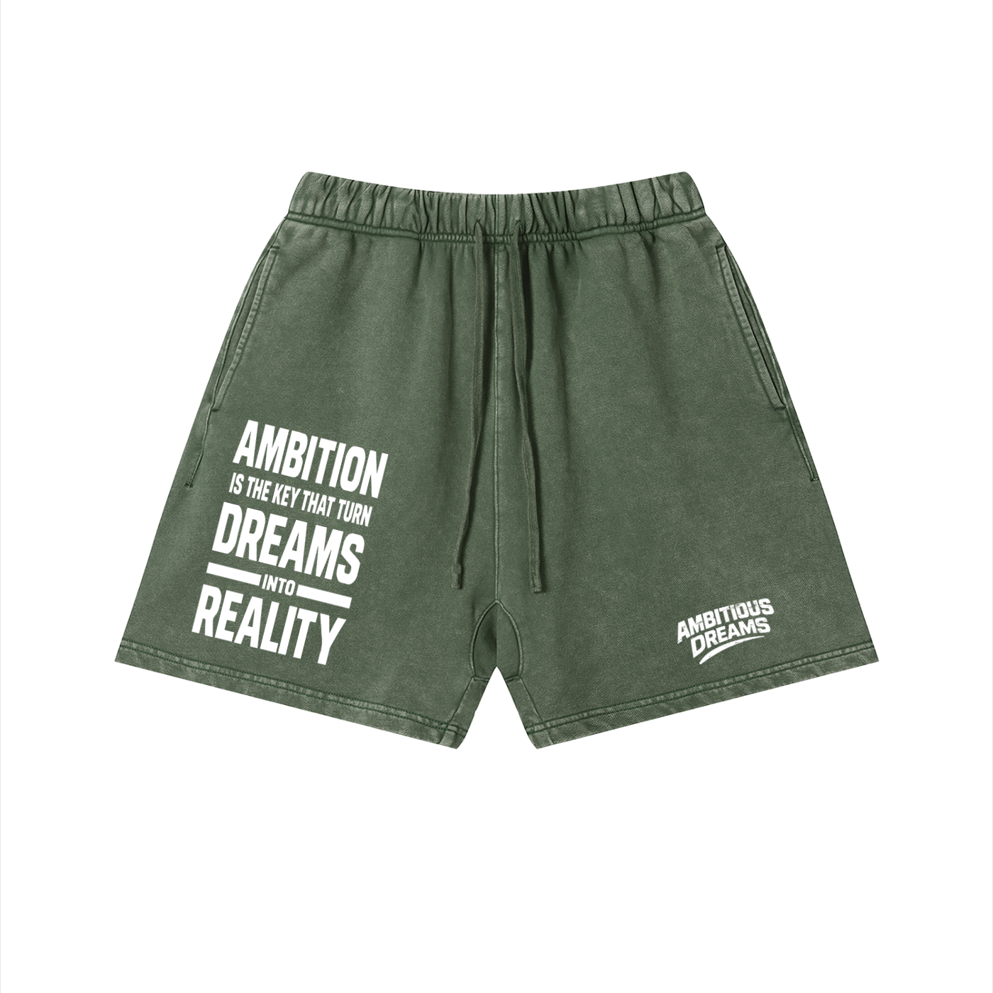 Ambitious Dreams " Dreams Into Reality " Unisex Vintage Wash Cotton Shorts