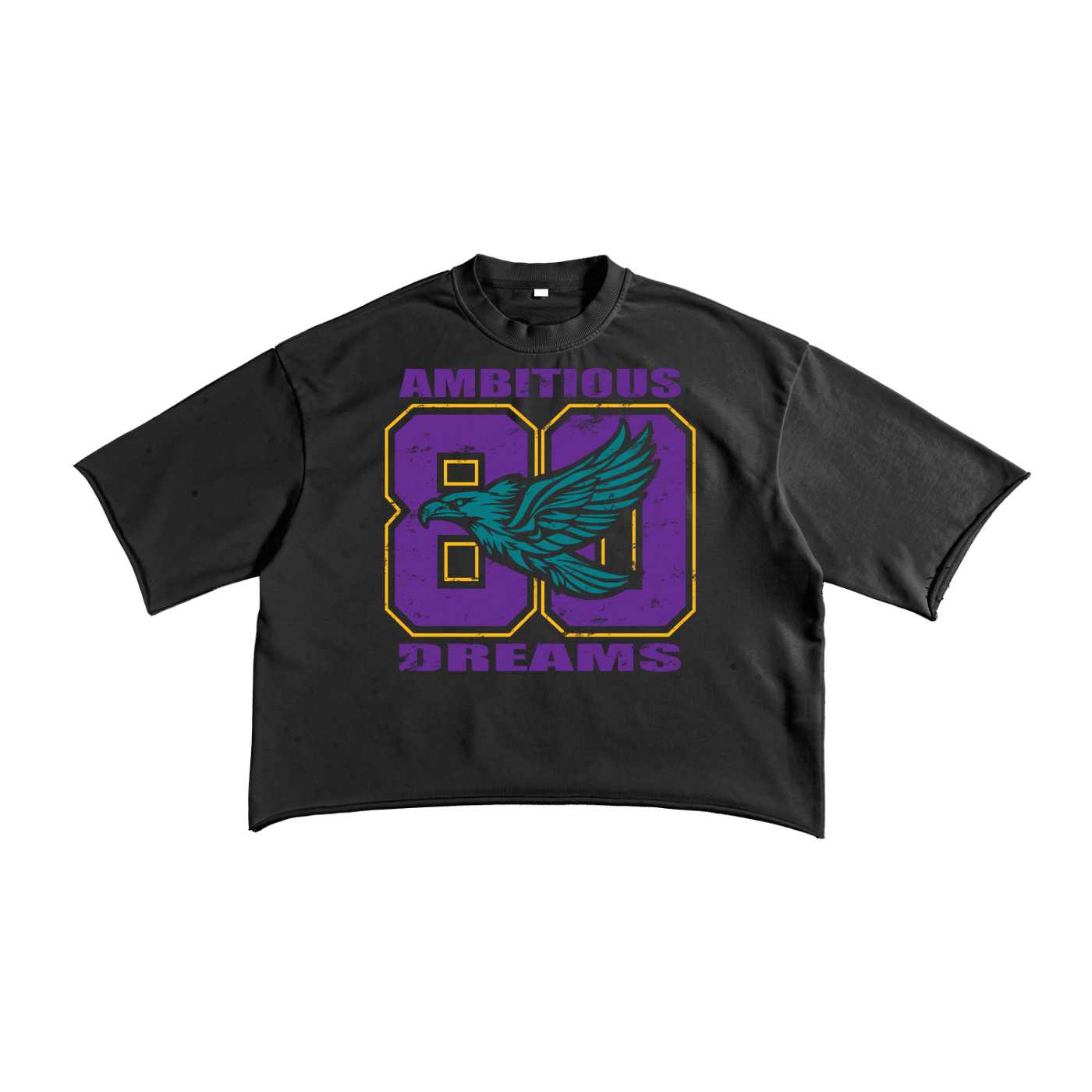 Ambitious Dreams "80's Fly" French Terry Raw Edge T-Shirt