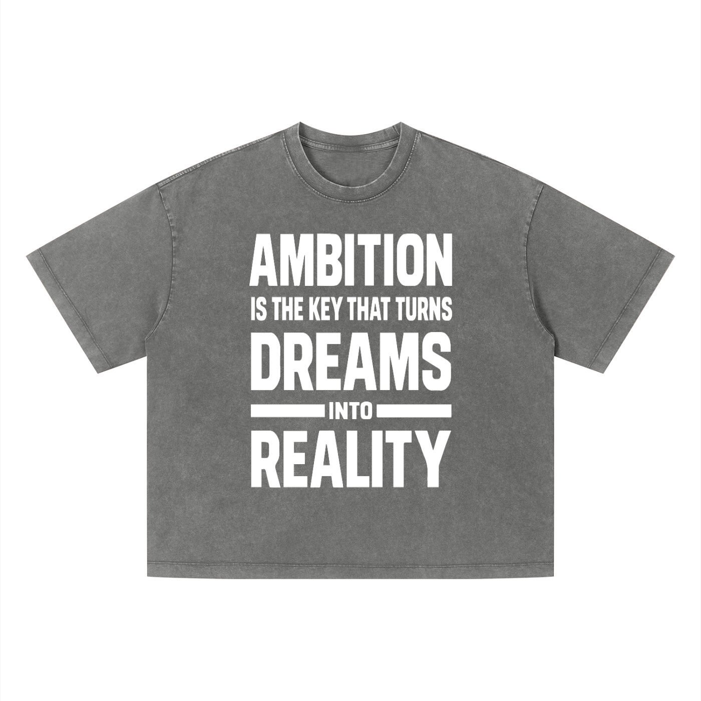 Ambitious Dreams " Dreams Into Reality " Unisex Vintage Wash Boxy T-Shirt