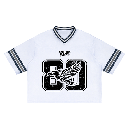 Ambitious Dreams " 80's Fly " Unisex Boxy Striped Football Jersey