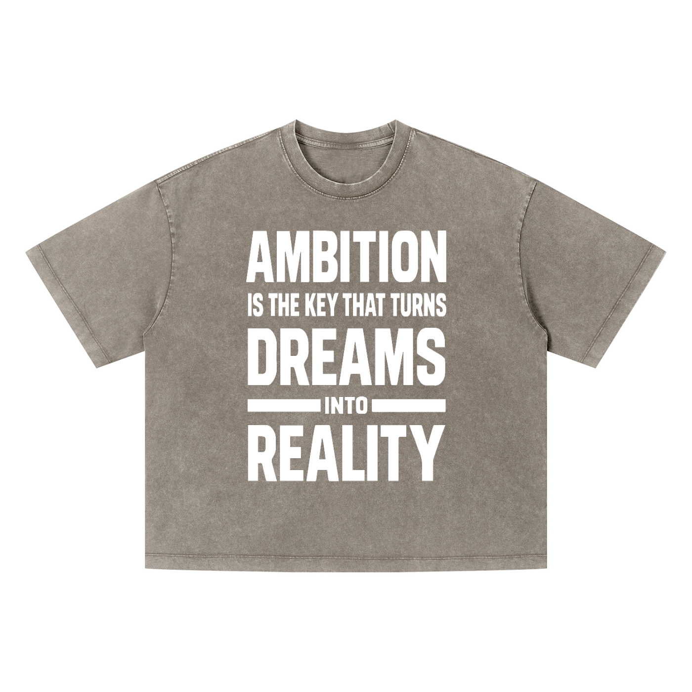 Ambitious Dreams " Dreams Into Reality " Unisex Vintage Wash Boxy T-Shirt