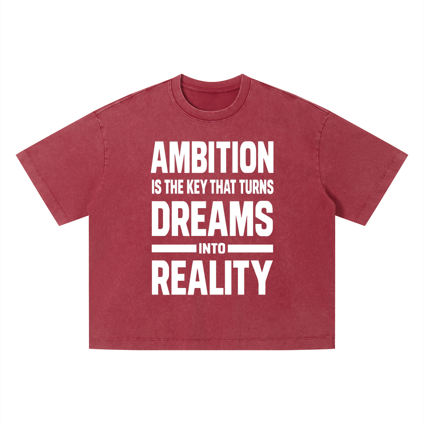 Ambitious Dreams " Dreams Into Reality " Unisex Vintage Wash Boxy T-Shirt