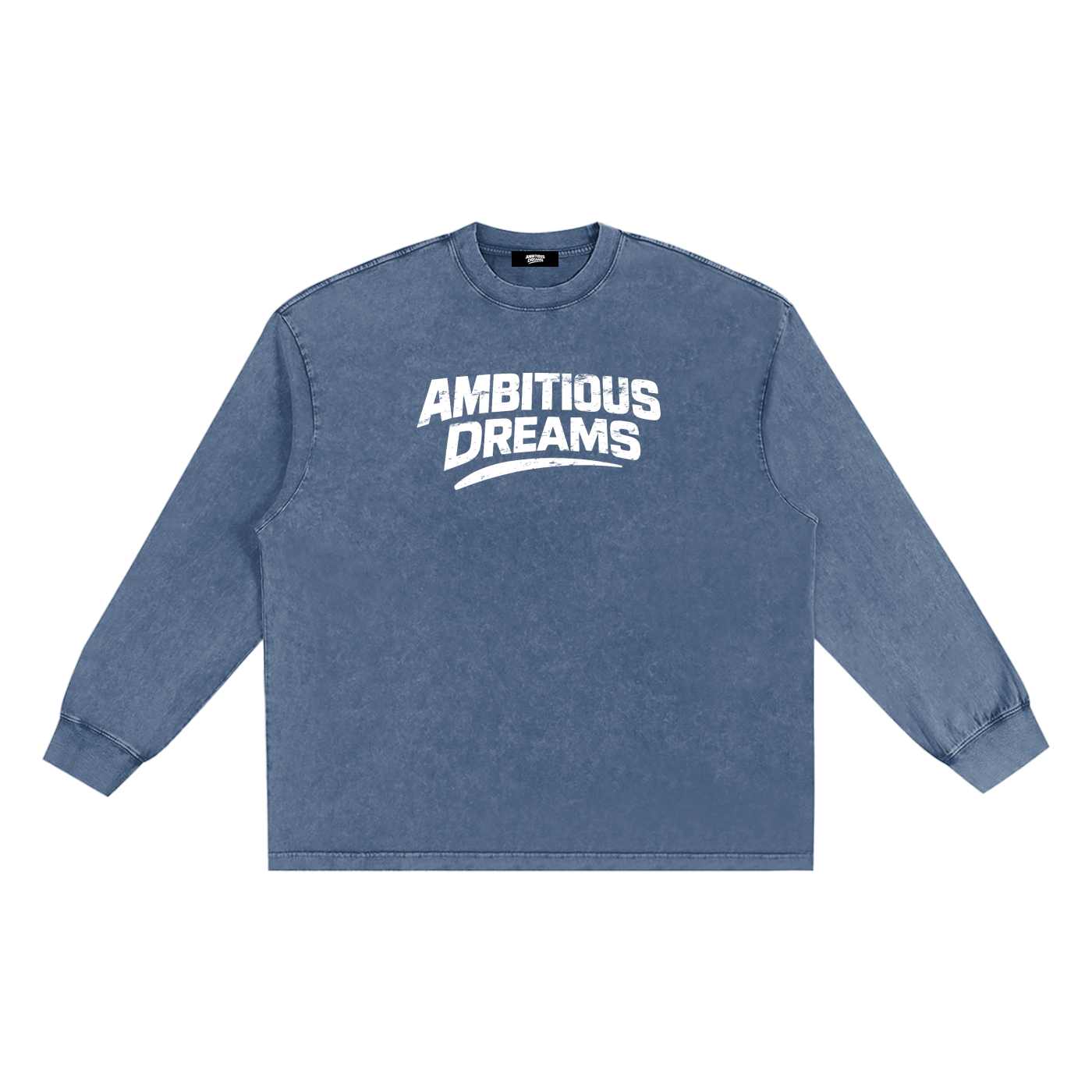 Ambitious Dreams Snow Washed Frayed Edge T-Shirt