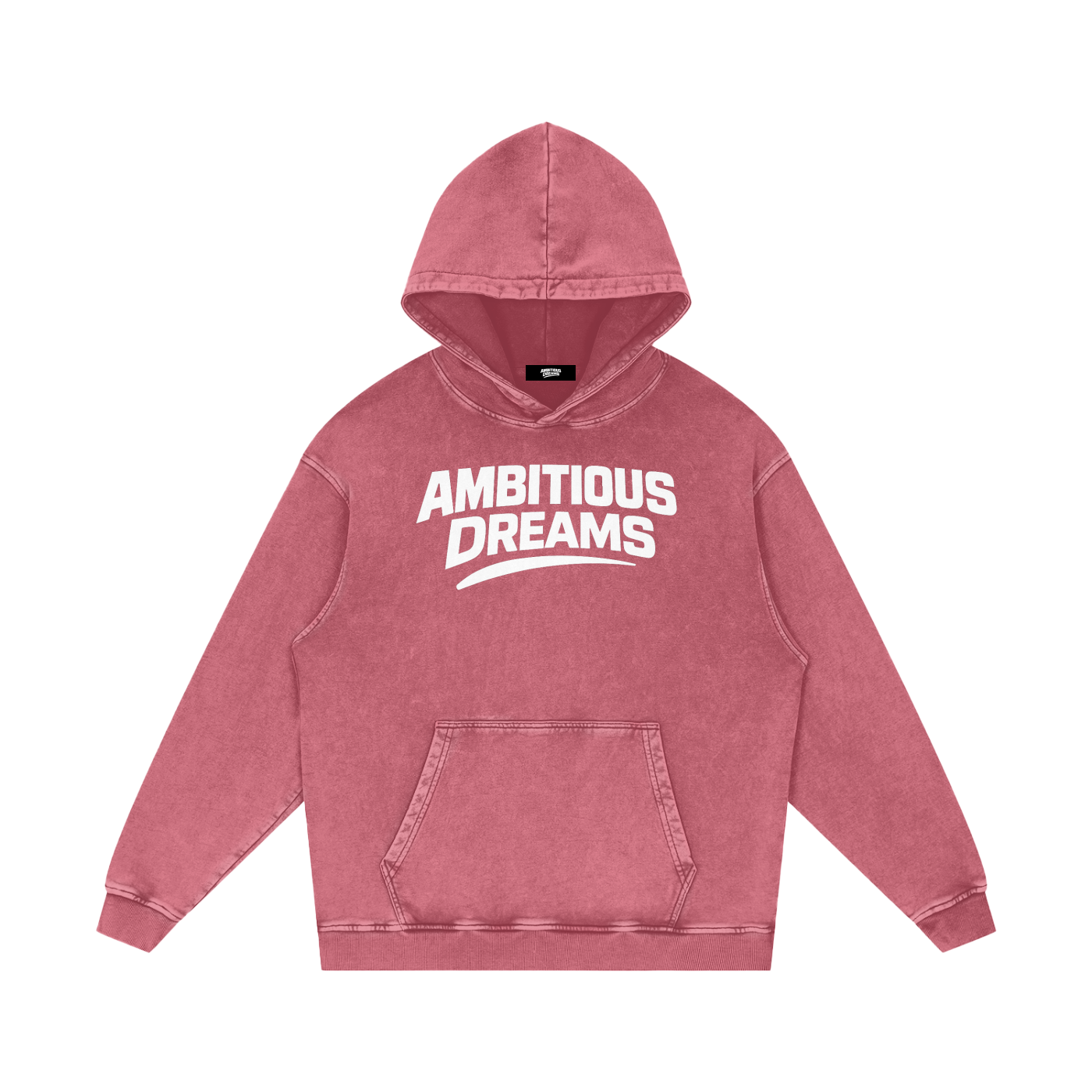 Ambitious Dreams " 80's Fly " Snow Washed Loose Cotton Hoodie