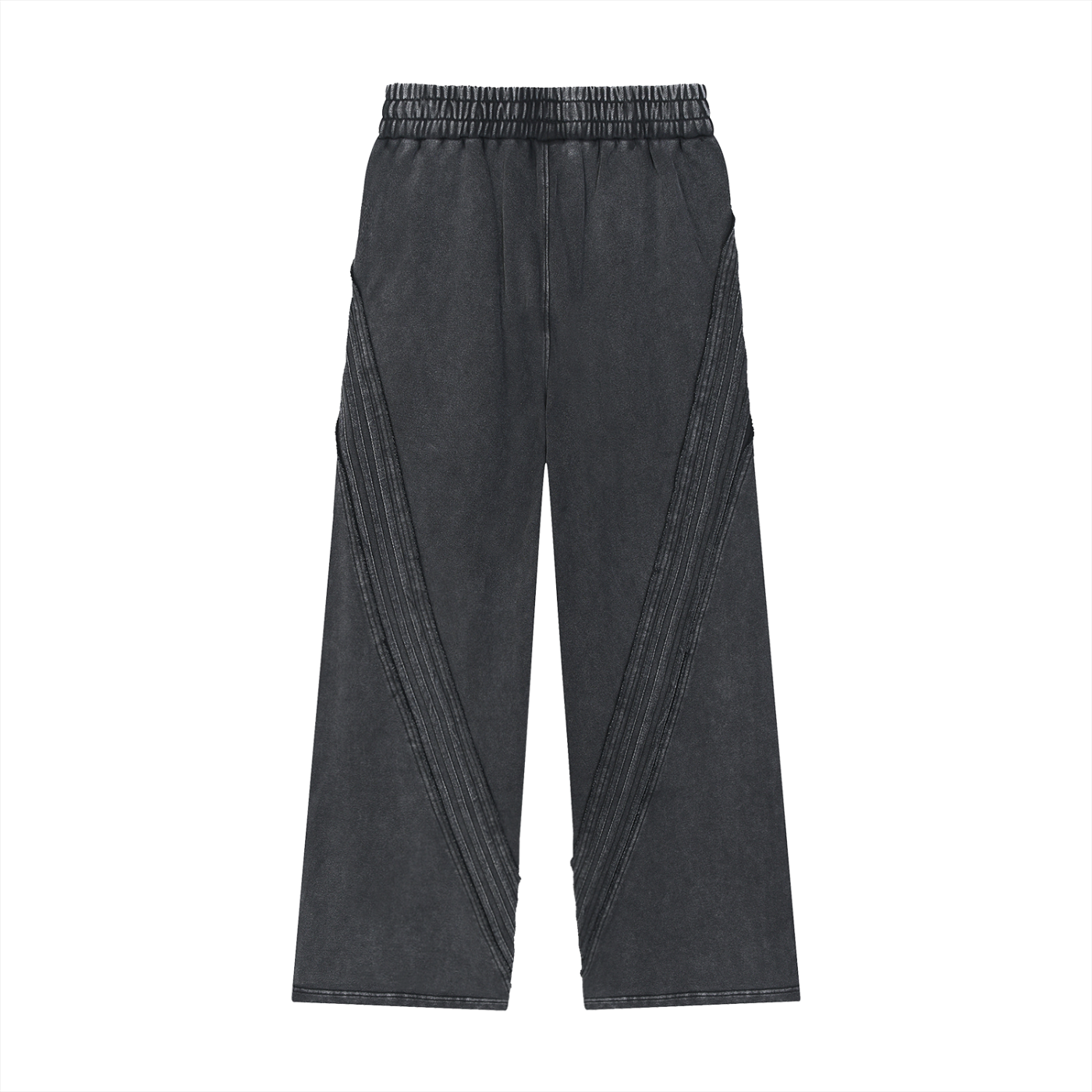 Ambitious Dreams Snow Washed Tape Raw Edge Sweatpants
