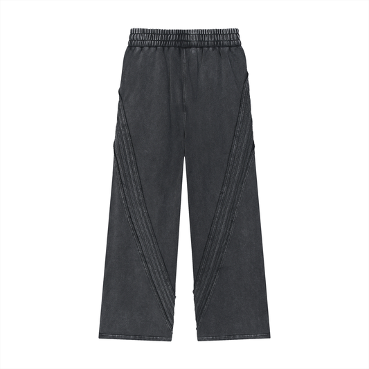 Ambitious Dreams Snow Washed Tape Raw Edge Sweatpants