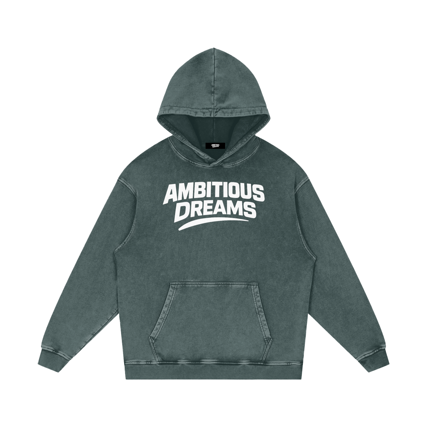 Ambitious Dreams " 80's Fly " Snow Washed Loose Cotton Hoodie