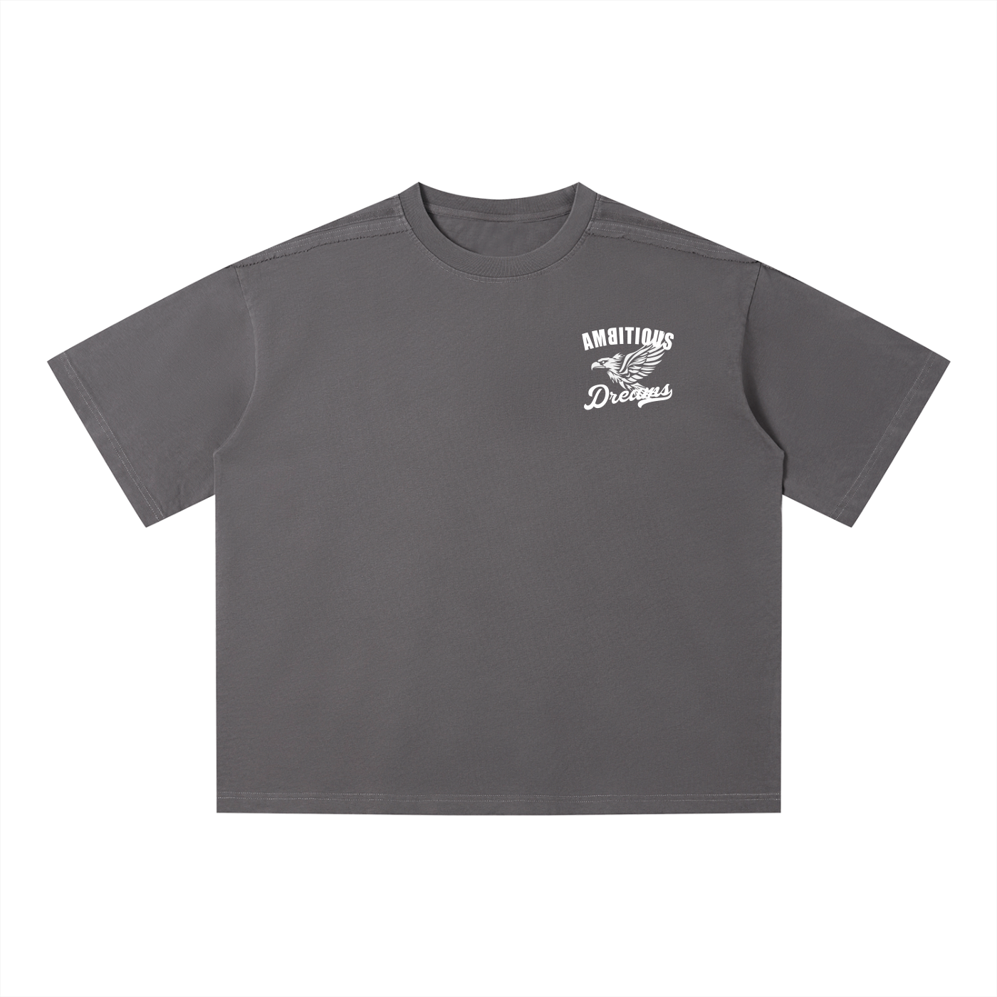 Ambitious Dreams Unisex Vintage Wash Boxy T-Shirt (White)