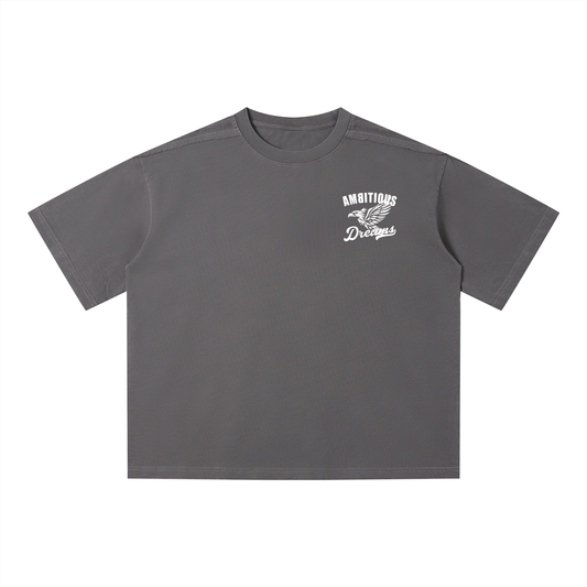 Ambitious Dreams Unisex Vintage Wash Boxy T-Shirt (White)