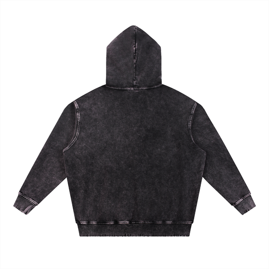 Ambitious Dreams Snow Wash Hand-Frayed Heavyweight  Hoodie