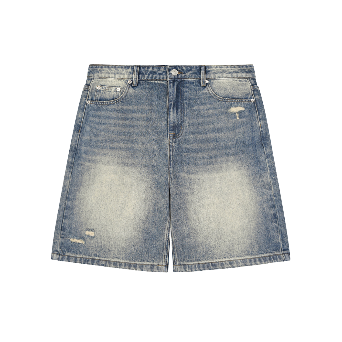 Ambitious Dreams Faded Distressed Baggy Denim Shorts