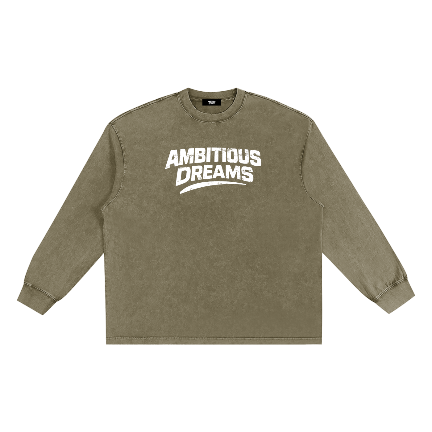 Ambitious Dreams Snow Washed Frayed Edge T-Shirt