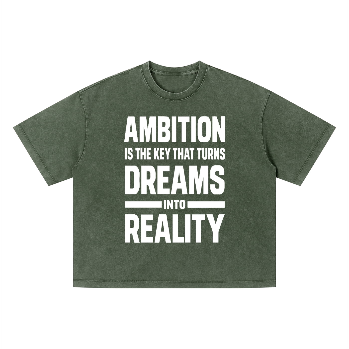 Ambitious Dreams " Dreams Into Reality " Unisex Vintage Wash Boxy T-Shirt