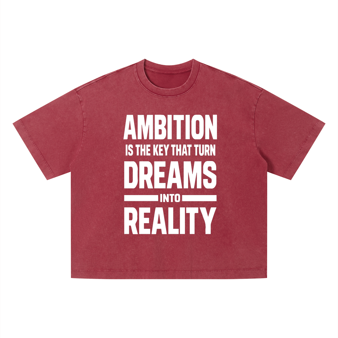 Ambitious Dreams " Dreams Into Reality " Unisex Vintage Wash Boxy T-Shirt