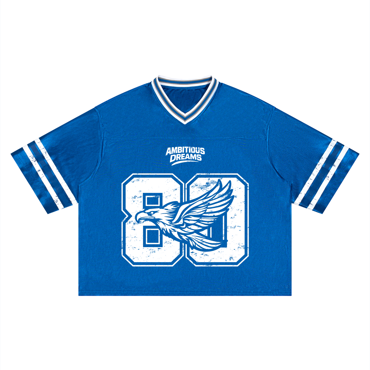 Ambitious Dreams " 80's Fly " Unisex Boxy Striped Football Jersey