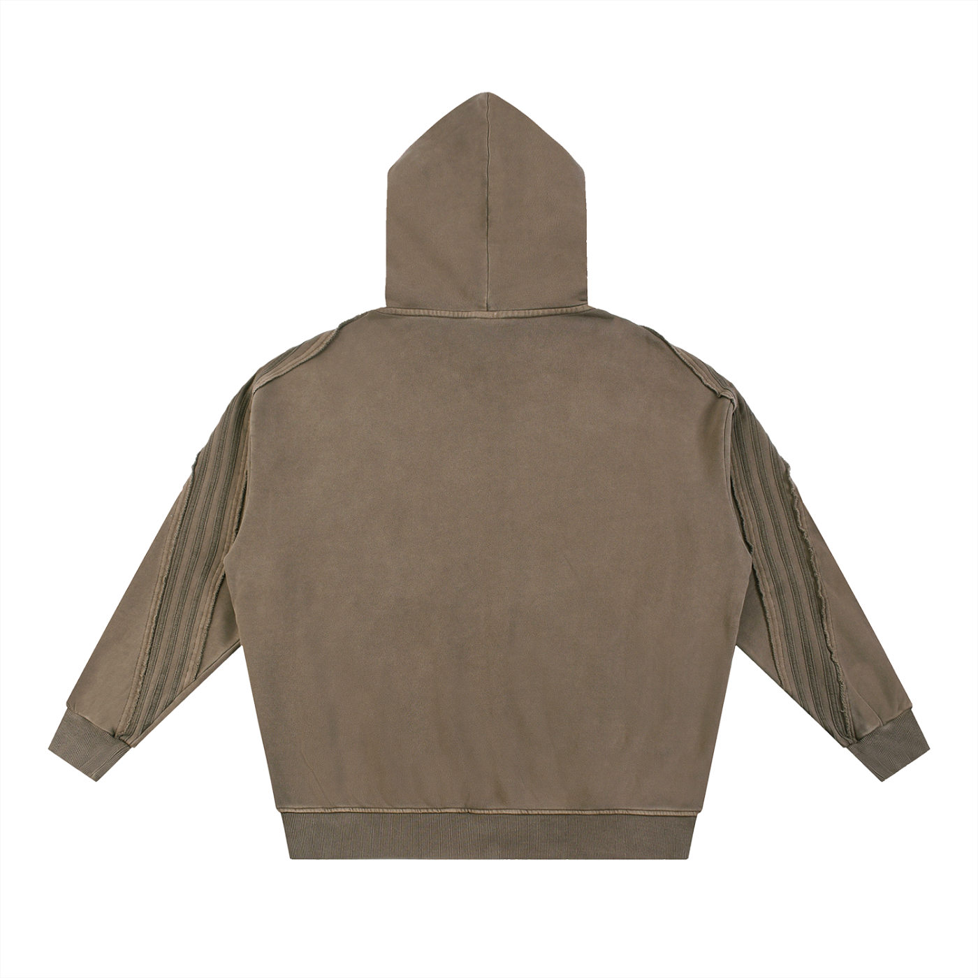 Ambitious Dreams Snow Washed Tape Raw Edge Zip Hoodie