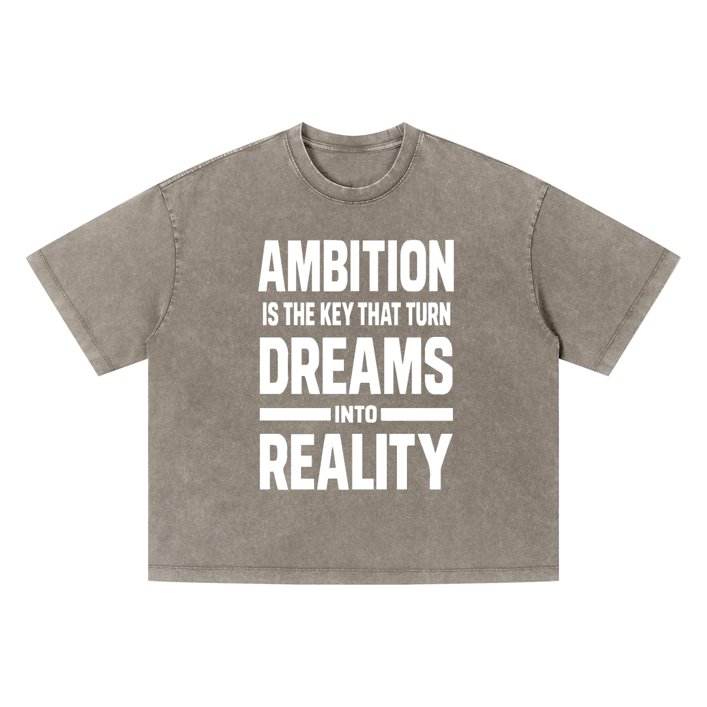 Ambitious Dreams " Dreams Into Reality " Unisex Vintage Wash Boxy T-Shirt