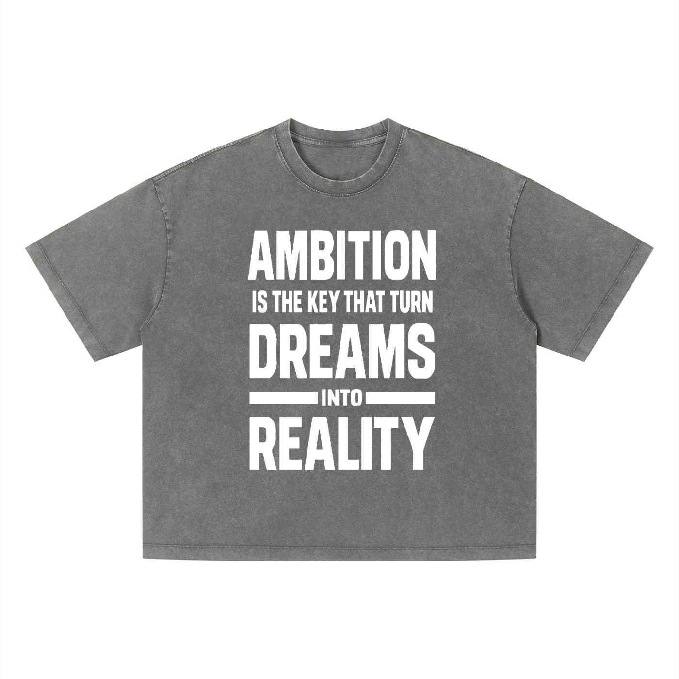 Ambitious Dreams " Dreams Into Reality " Unisex Vintage Wash Boxy T-Shirt